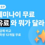 제미나이 무료 vs 유료 차이 — 요금제 비교, 대학생 12개월 무료