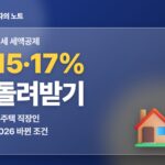 월세 세액공제 — 15·17% 돌려받기, 무주택 직장인 2026 바뀐 조건